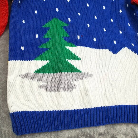 Raquel Hand Knit Sweater Peru 3D Cotton Large Wearable Art OOAK Christmas Ugly - Picture 11 of 12